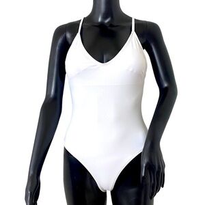 White Body Suit/Swim Suit. Sz S